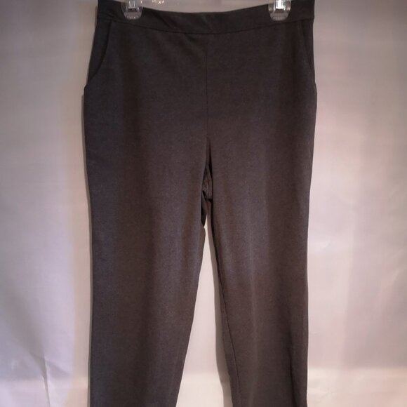 L.L. Bean Ladies Ankle Length Grey Wide Leg Pants - Picture 1 of 8